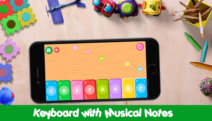 Infant piano with farm animals 스크린샷 2