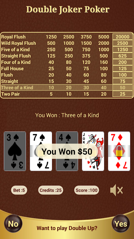Double Joker Poker應用截圖第2張