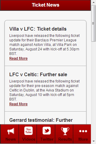 Liverpool Football News Captura de tela 1