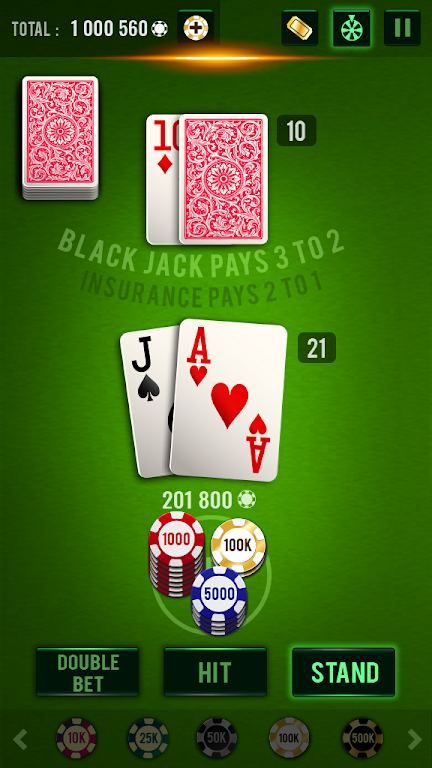 Blackjack 21 - Vegas Casino Schermafbeelding 1
