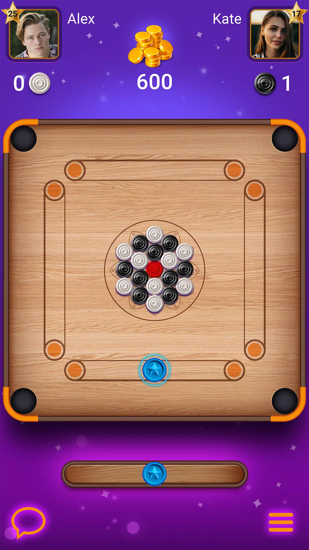 Carrom Lure - Disc pool game スクリーンショット 1