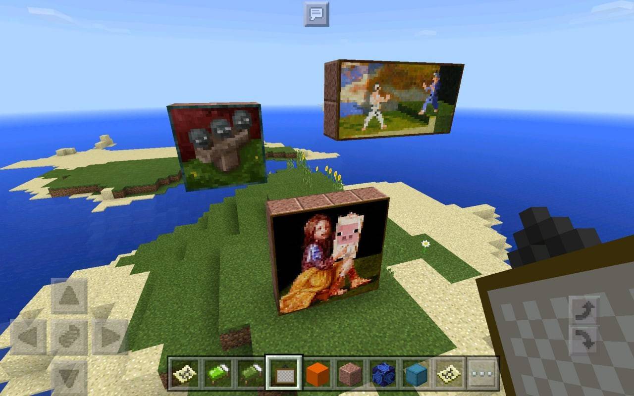Minecraft में चित्र