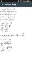 Schermata Math Formulas Algebra 3