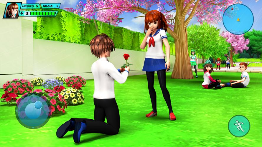 School Love Life: Anime Games Скриншот 2