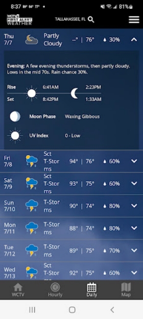 WCTV First Alert Weather Ekran Görüntüsü 3