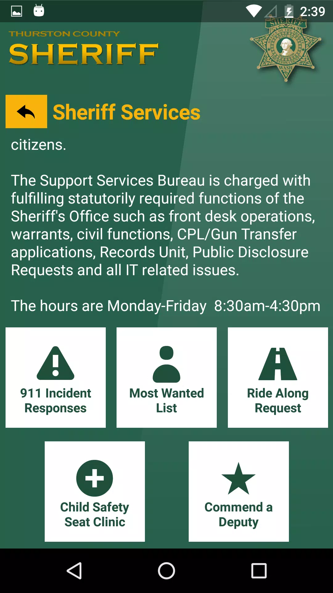 Thurston County Sheriff應用截圖第3張