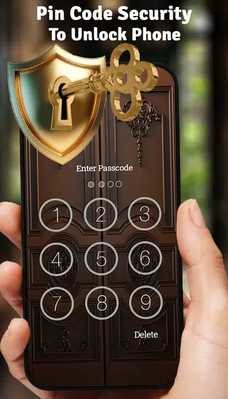 Vintage Door Lock Screen Скриншот 2