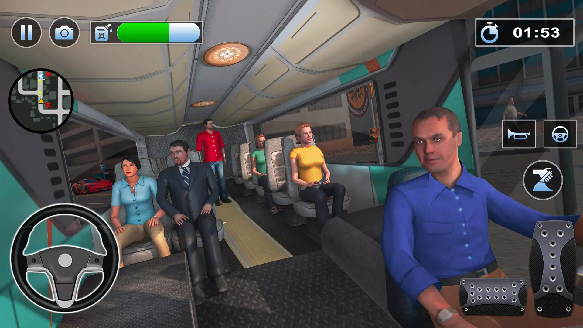 Bus Simulator : 3D Bus Games Schermafbeelding 2