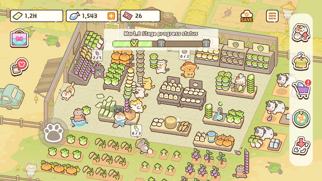 Cat Mart: Cute Grocery Shop Mod ဖန်သားပြင်ဓာတ်ပုံ 4