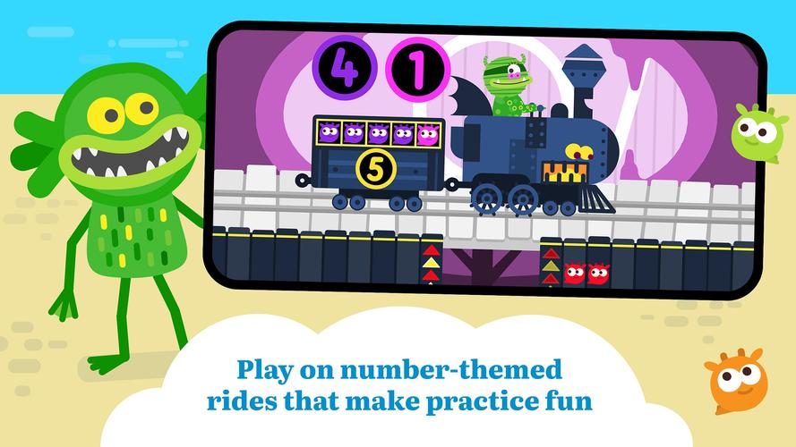 Teach Monster Number Skills Скриншот 1