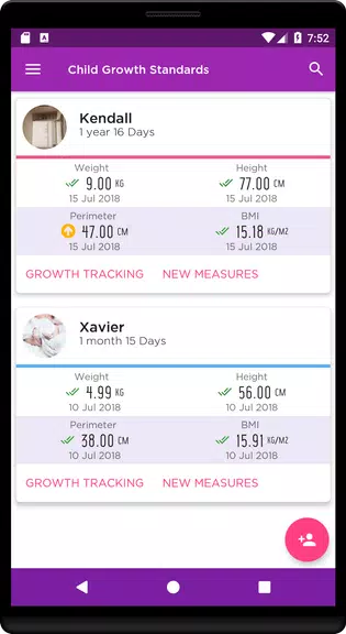 Child Growth Tracking Capture d'écran 1