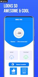 MIND VPN - Fast & Safe Vpn Ảnh chụp màn hình 1