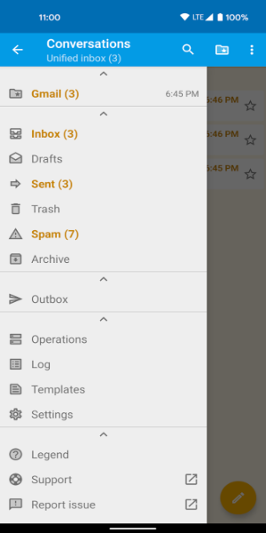 FairEmail, privacy aware email 스크린샷 2