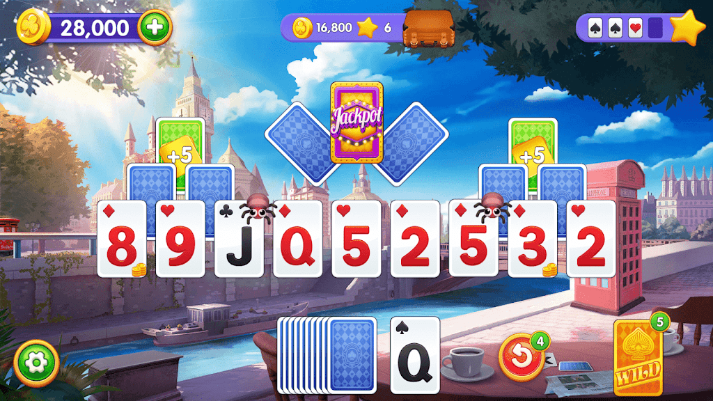 Solitaire Trip: Classic Tripeaks Card Game Скриншот 1