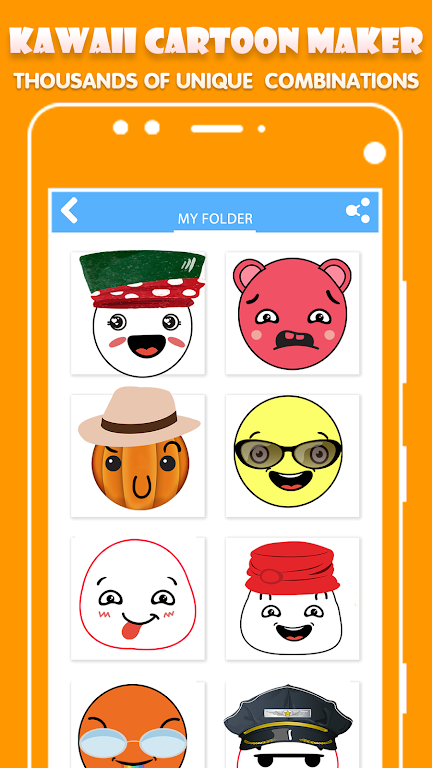 Kawaii Cartoon Maker Captura de pantalla 1