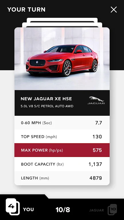 Schermata Jaguar Land Rover Top Trumps 2