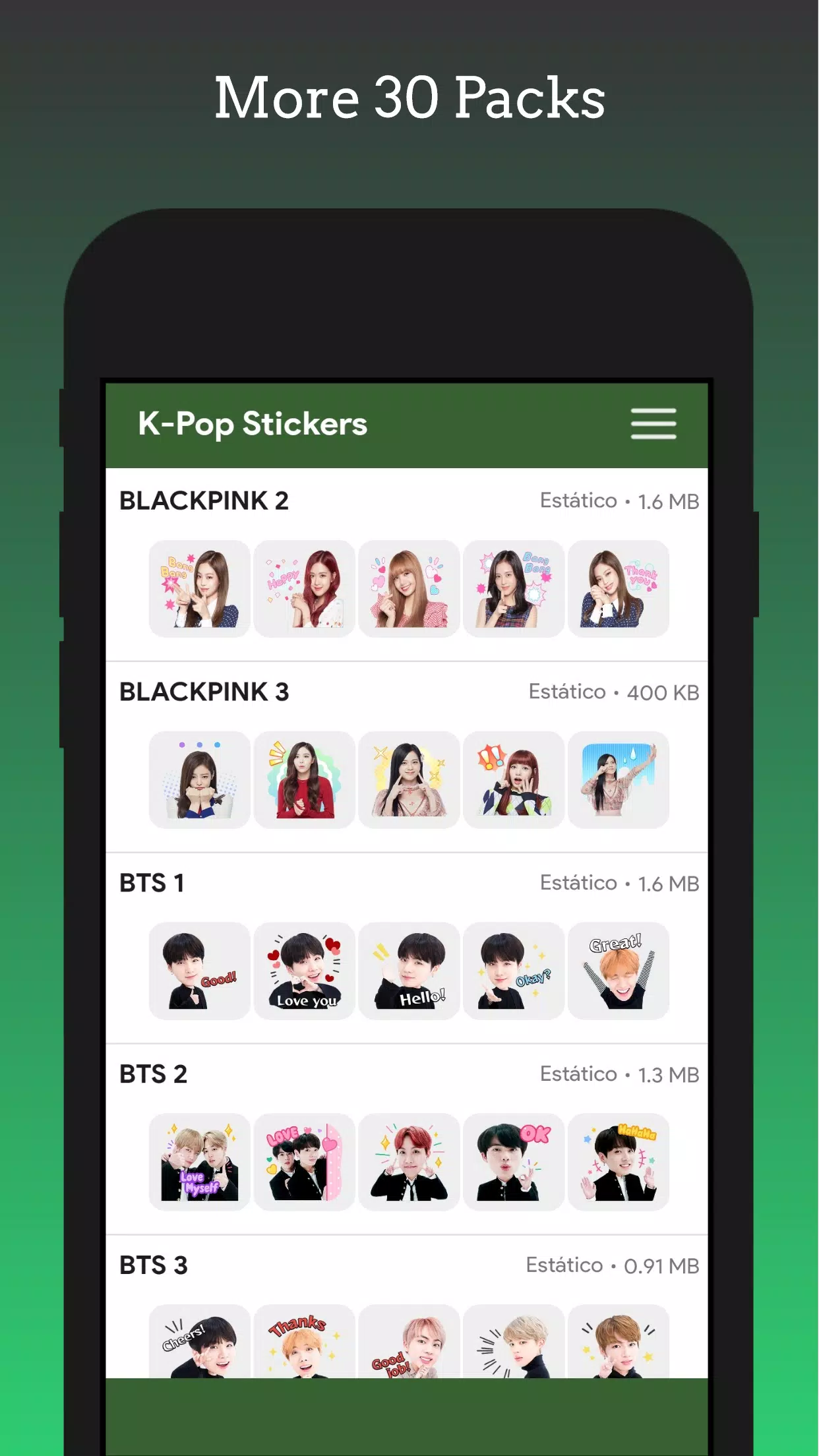 Stickers - KPop Korean BT24 স্ক্রিনশট 2
