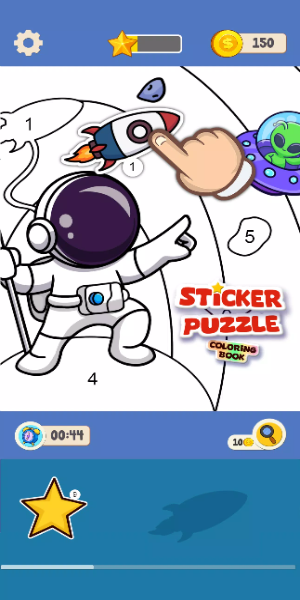 Sticker Puzzle - Coloring Book ဖန်သားပြင်ဓာတ်ပုံ 1