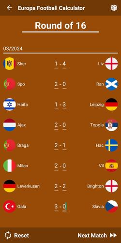 Europa Football Calculator 23 Screenshot 3