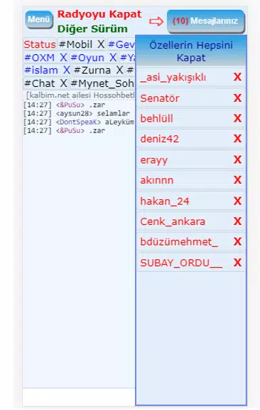 Mirc Sohbet Chat Odaları Zrzut ekranu 2