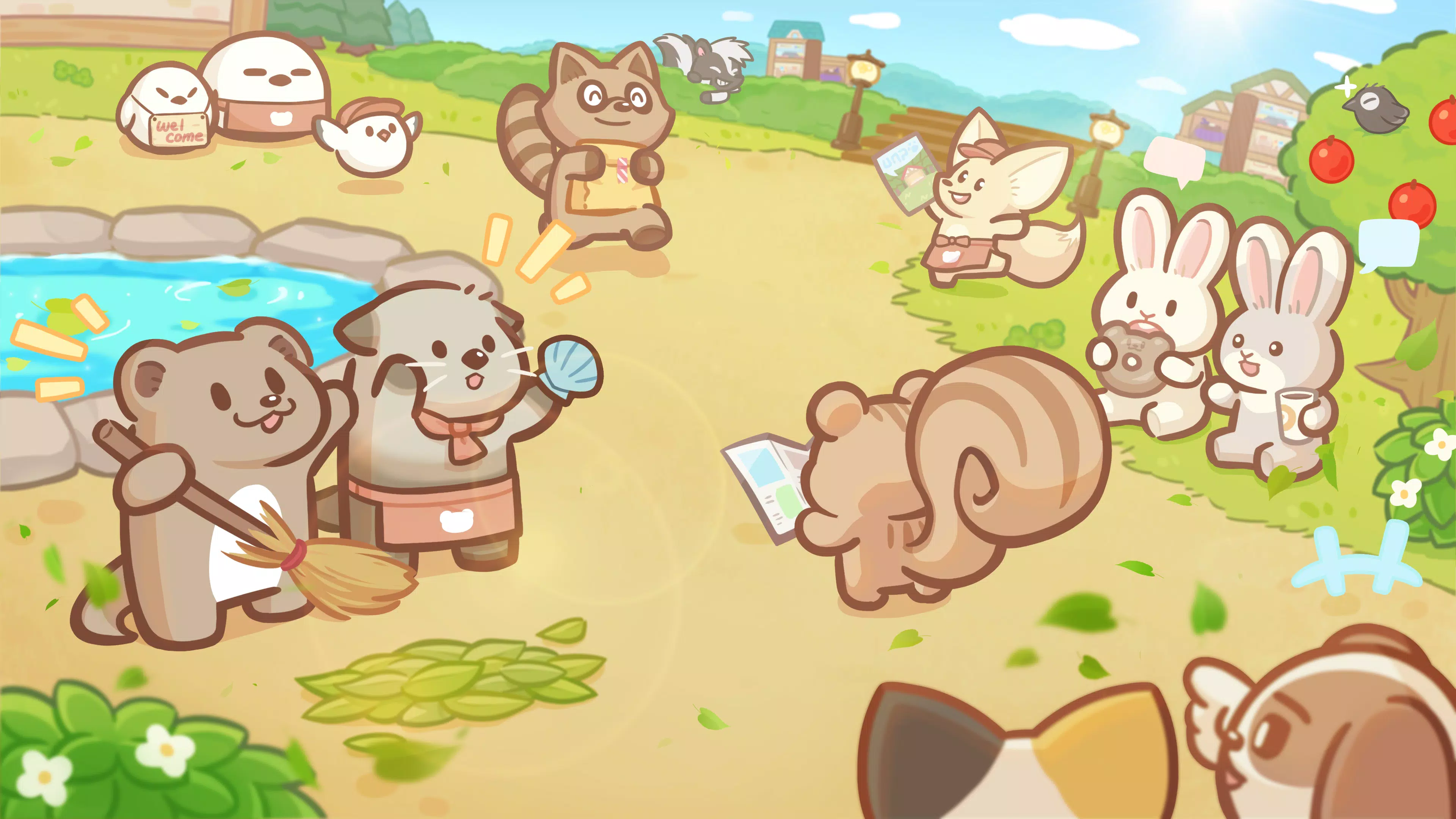 Welcome! Otter Town: cute game スクリーンショット 1