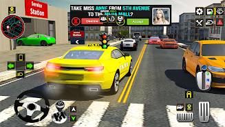 US Taxi Car Driving Games Tangkapan skrin 1