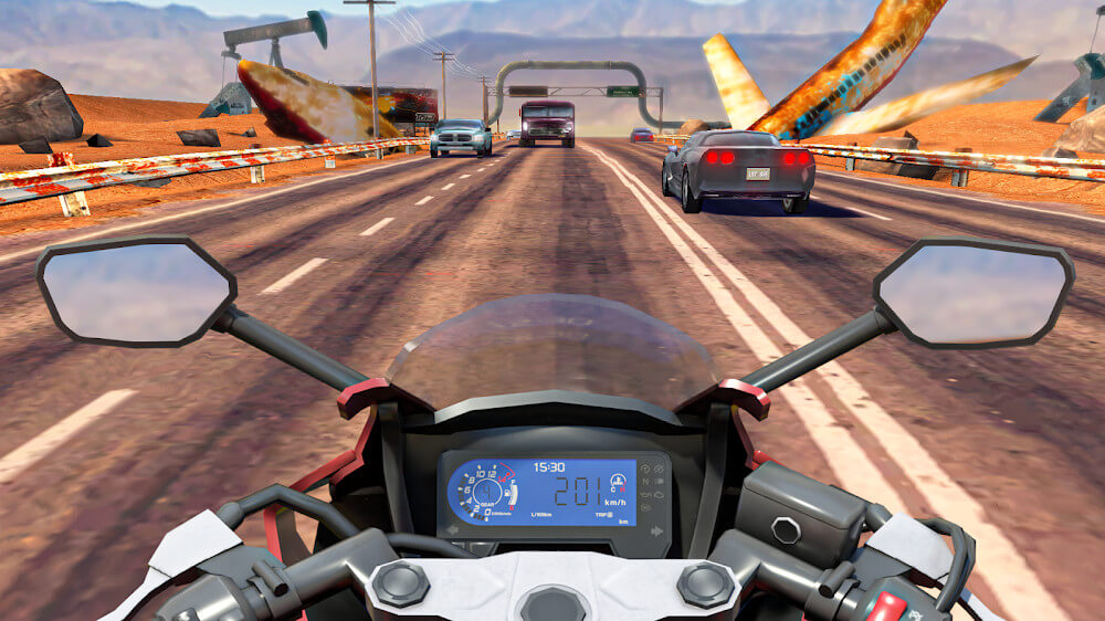 Moto Rider GO: Highway Traffic Mod Ekran Görüntüsü 1