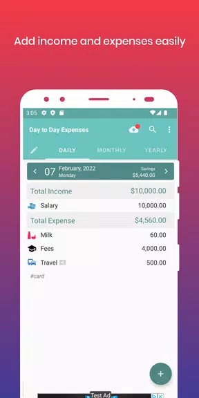 Day-to-day Expenses Screenshot 1