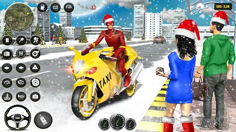 Superhero Bike Taxi Bike Games ภาพหน้าจอ 1