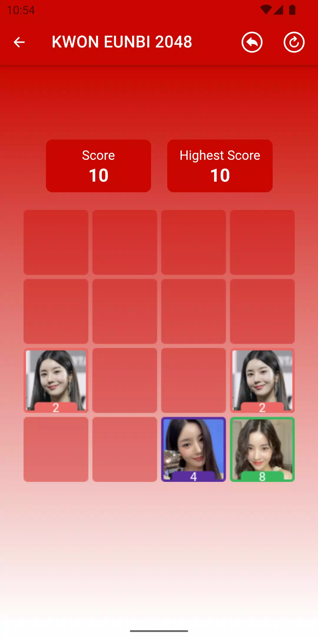 KWON EUNBI 2048 Game স্ক্রিনশট 3