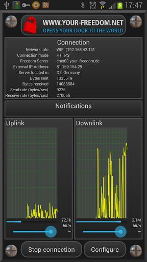 Your Freedom VPN Client 스크린샷 3