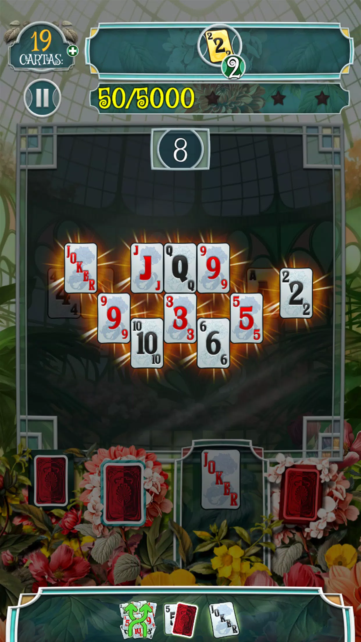 Greenhouse Solitaire TriPeaks Captura de tela 2