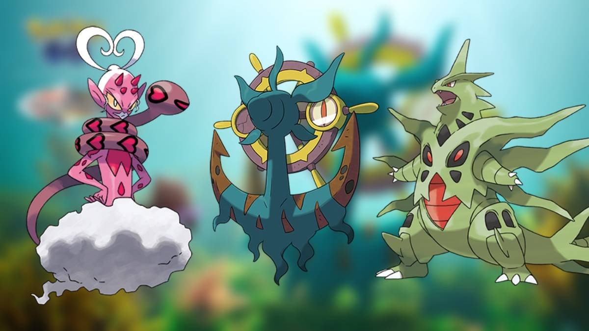 神奇寶貝Go的Enamorus,Dhelmise和Mega Tyranitar,他們出現在心愛的伙伴中,當時是突襲的老闆