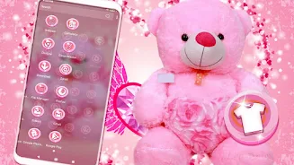 Pink Teddy Bear Theme ภาพหน้าจอ 3