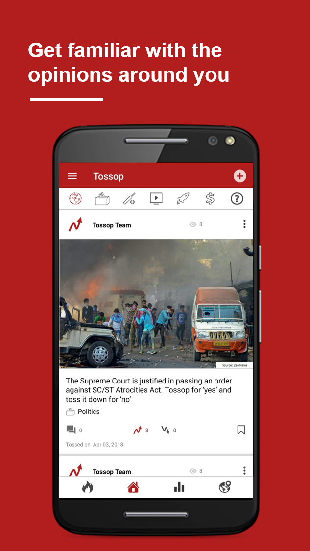 Tossop – Opinion Sharing & Learning App Captura de tela 2