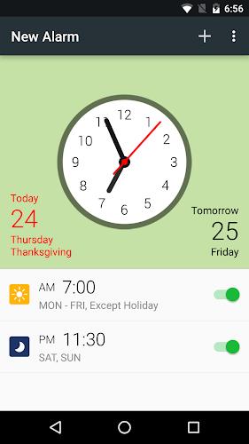 Alarm: Clock with Holidays ဖန်သားပြင်ဓာတ်ပုံ 1