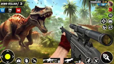 Wild Dinosaur Hunting Games 3D ဖန်သားပြင်ဓာတ်ပုံ 2