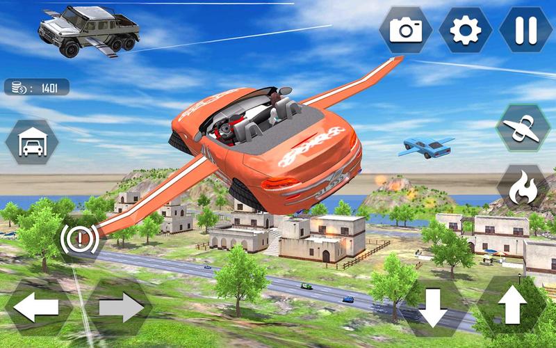 Flying Car Extreme Simulator Capture d'écran 2