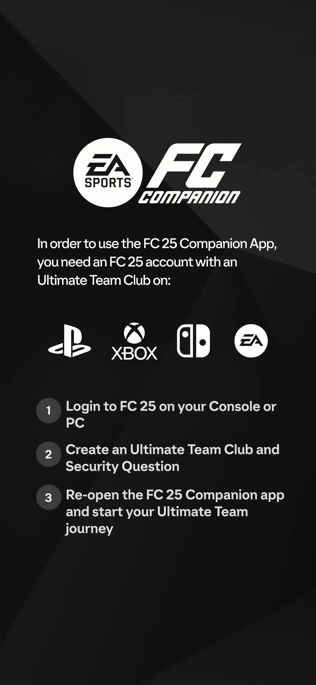 EA SPORTS FC™ 25 Companion應用截圖第1張
