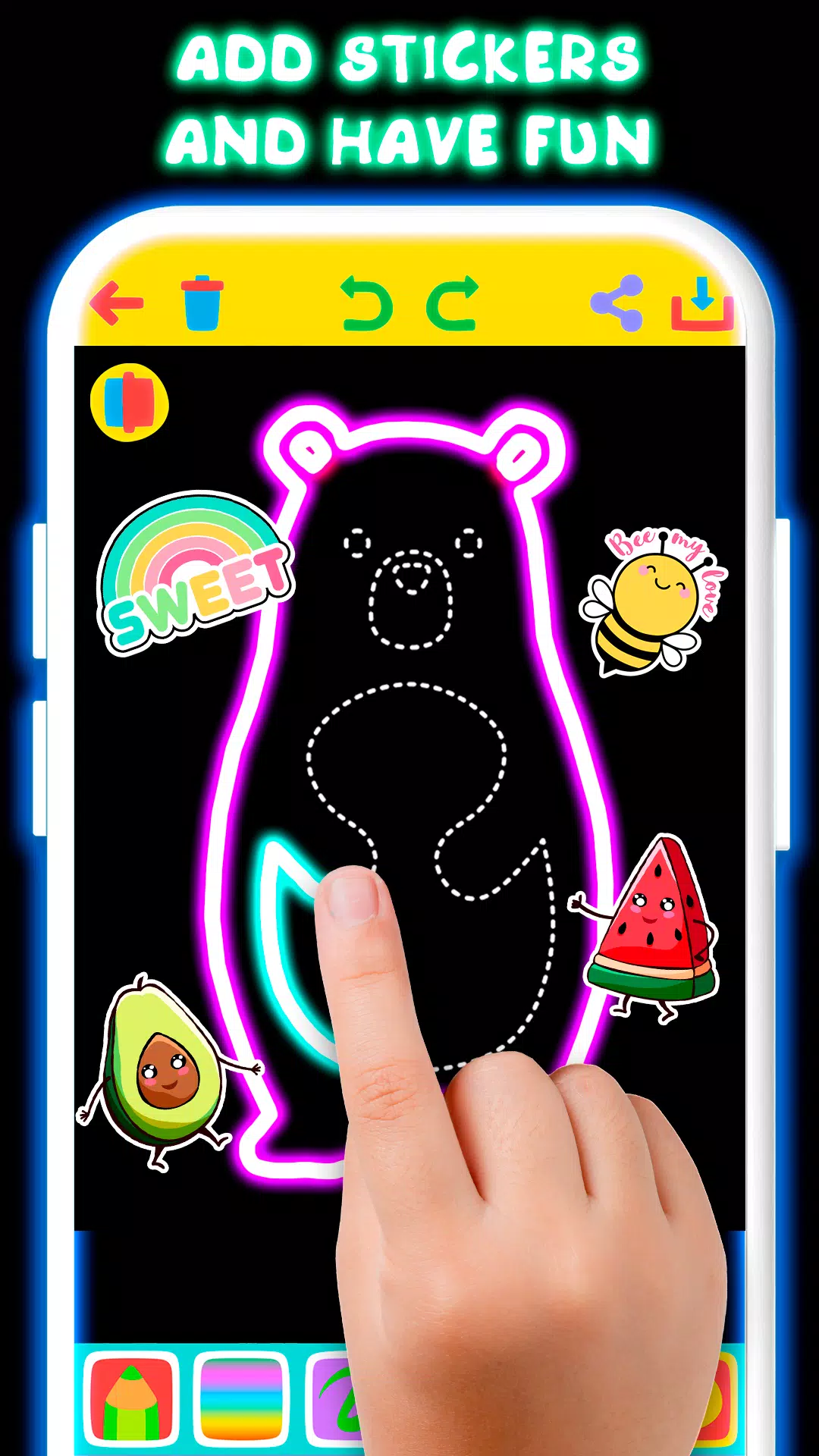 Drawing For Kids - Glow Draw 스크린샷 4