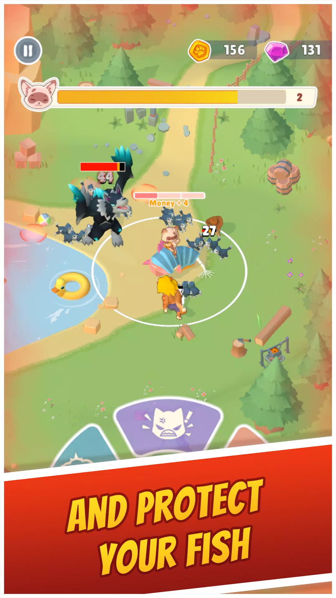 Cat Hero: Idle Tower Defense Schermafbeelding 1