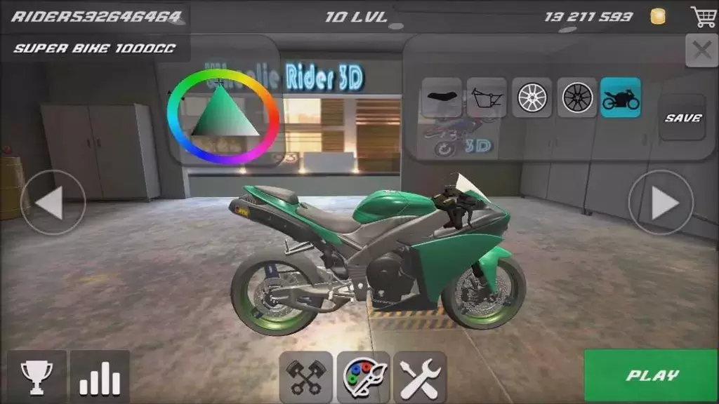 Wheelie Bike 3D game Schermafbeelding 2