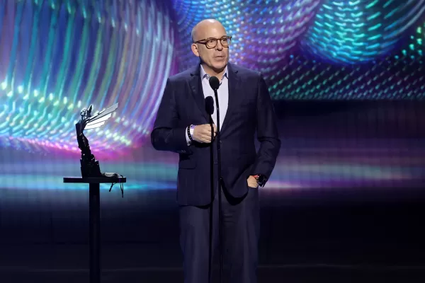 Nintendo of America ประธานาธิบดี Doug Bowser กำลังเตรียมที่จะเปิดตัวสวิตช์ 2 ภาพถ่ายโดย Kevin Winter/Getty Images