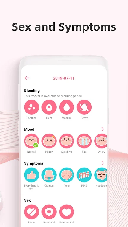 Schermata PinkBird Period Tracker 3