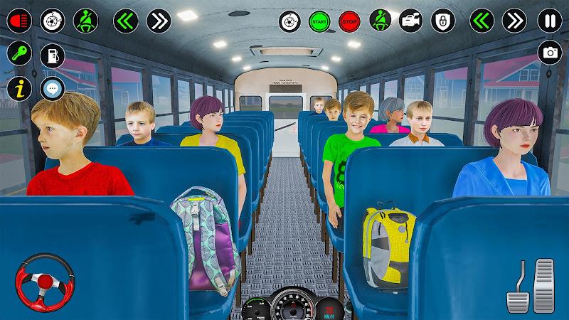 School Bus Driving Games 3D Zrzut ekranu 3