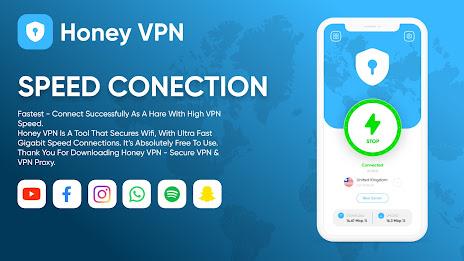 Honey VPN - Fast & Secure Tangkapan skrin 2