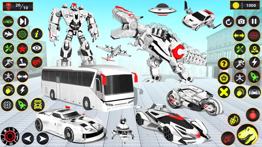 School Bus Robot Car Game Capture d'écran 2