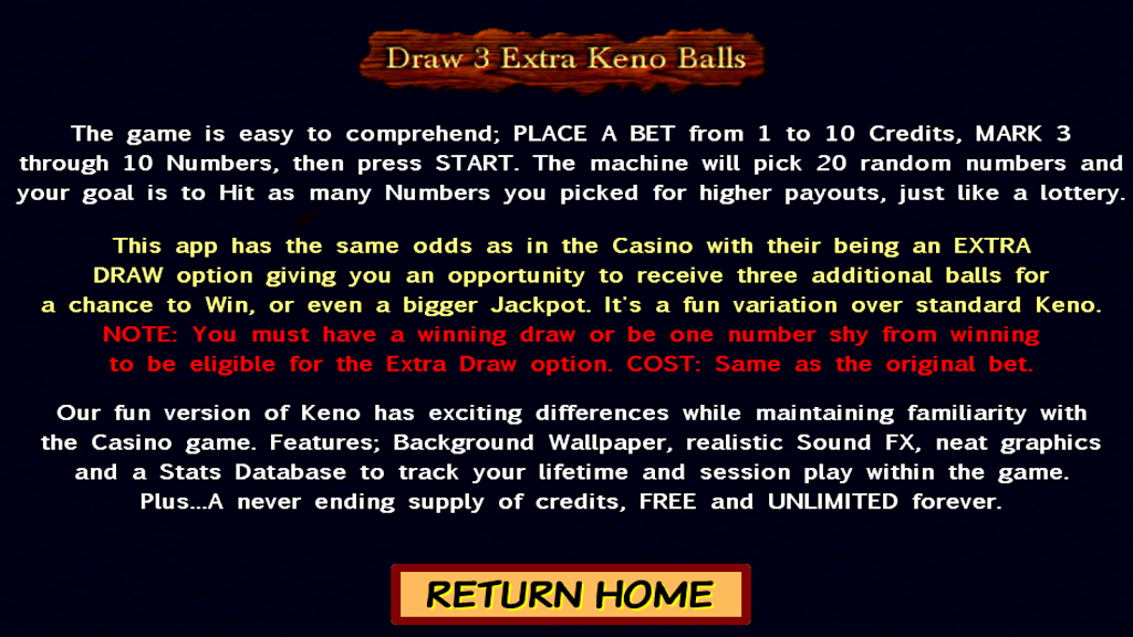 Schermata Draw 3 Extra Keno Balls 4