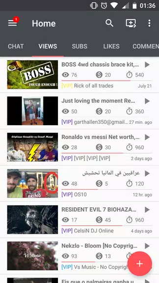 uTubeX - Views, subs, likes and comments exchange Ekran Görüntüsü 2