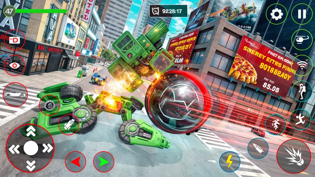 Red Ball Robot Car: Robot Game স্ক্রিনশট 1